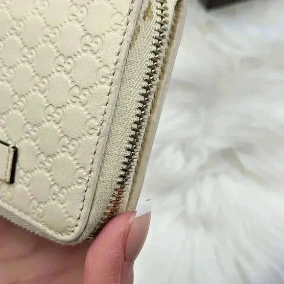 Microguccissima Pattern  Leather Compact Wallet - Picture 8 of 16